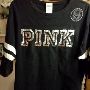 VS PINK black blingee shirt